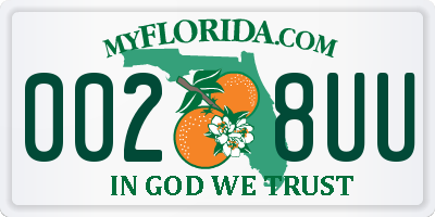 FL license plate 0028UU