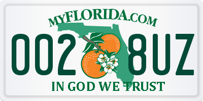 FL license plate 0028UZ