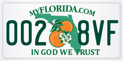 FL license plate 0028VF