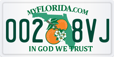 FL license plate 0028VJ