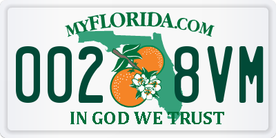FL license plate 0028VM