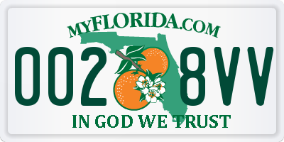 FL license plate 0028VV