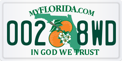 FL license plate 0028WD