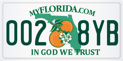 FL license plate 0028YB