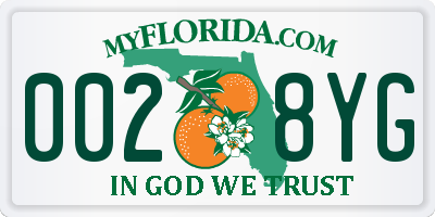 FL license plate 0028YG