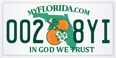 FL license plate 0028YI