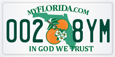 FL license plate 0028YM