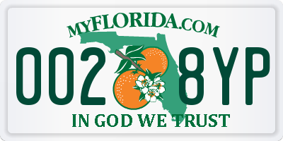 FL license plate 0028YP