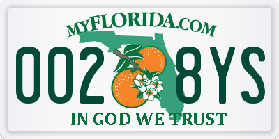 FL license plate 0028YS