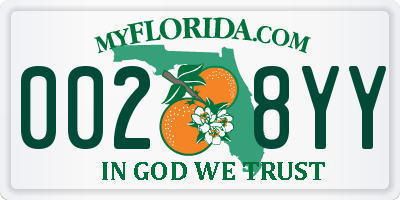 FL license plate 0028YY