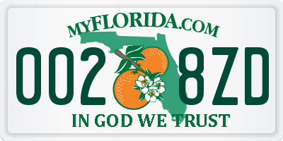 FL license plate 0028ZD