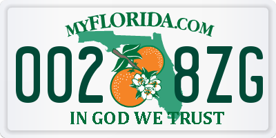 FL license plate 0028ZG