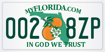 FL license plate 0028ZP