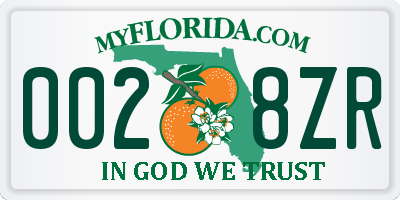 FL license plate 0028ZR
