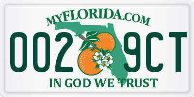 FL license plate 0029CT