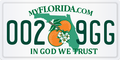 FL license plate 0029GG
