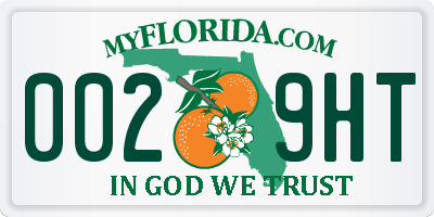 FL license plate 0029HT