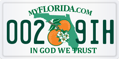 FL license plate 0029IH