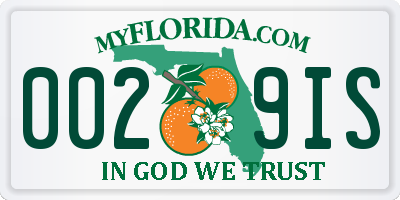 FL license plate 0029IS
