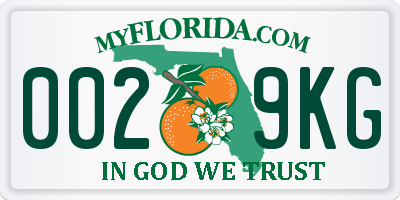 FL license plate 0029KG