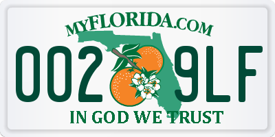 FL license plate 0029LF