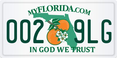 FL license plate 0029LG