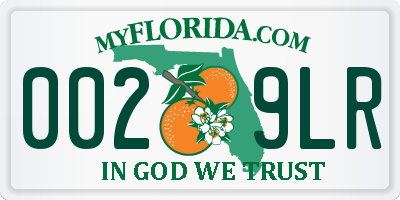 FL license plate 0029LR