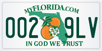 FL license plate 0029LV