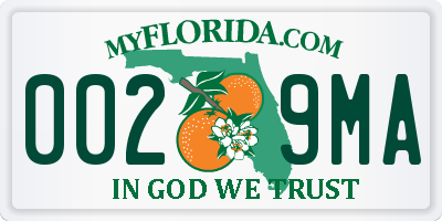 FL license plate 0029MA
