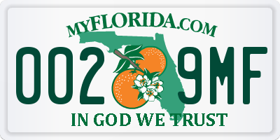 FL license plate 0029MF
