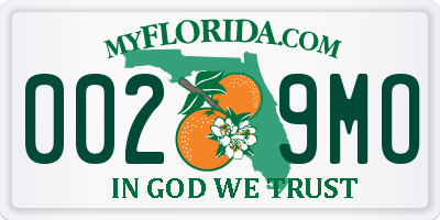 FL license plate 0029MO