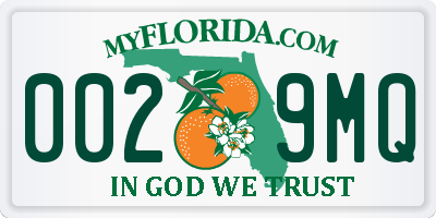 FL license plate 0029MQ
