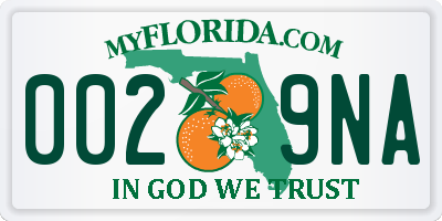 FL license plate 0029NA