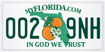 FL license plate 0029NH