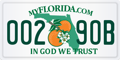 FL license plate 0029OB