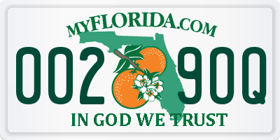 FL license plate 0029OQ