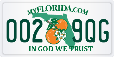 FL license plate 0029QG