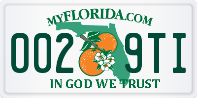 FL license plate 0029TI