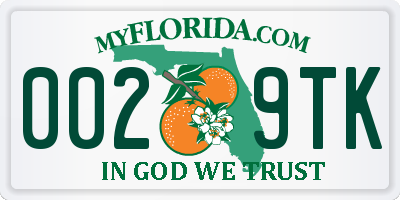 FL license plate 0029TK
