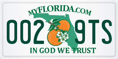 FL license plate 0029TS