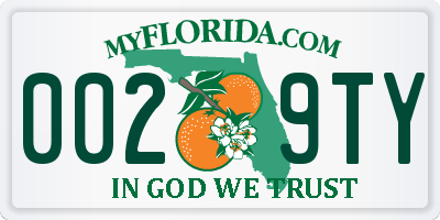 FL license plate 0029TY