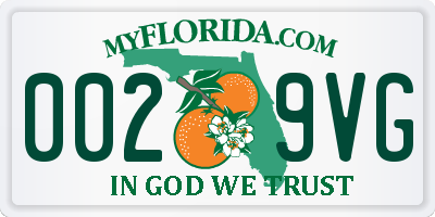 FL license plate 0029VG