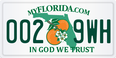 FL license plate 0029WH