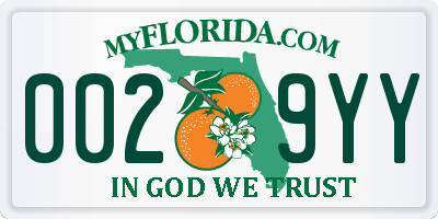 FL license plate 0029YY