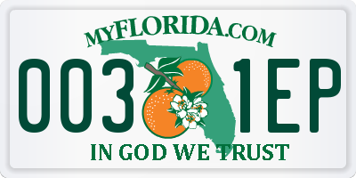 FL license plate 0031EP