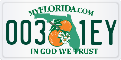 FL license plate 0031EY