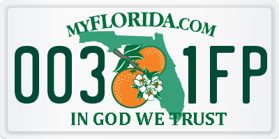 FL license plate 0031FP