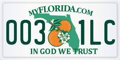 FL license plate 0031LC