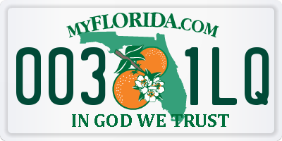 FL license plate 0031LQ