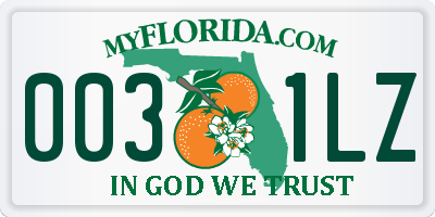 FL license plate 0031LZ